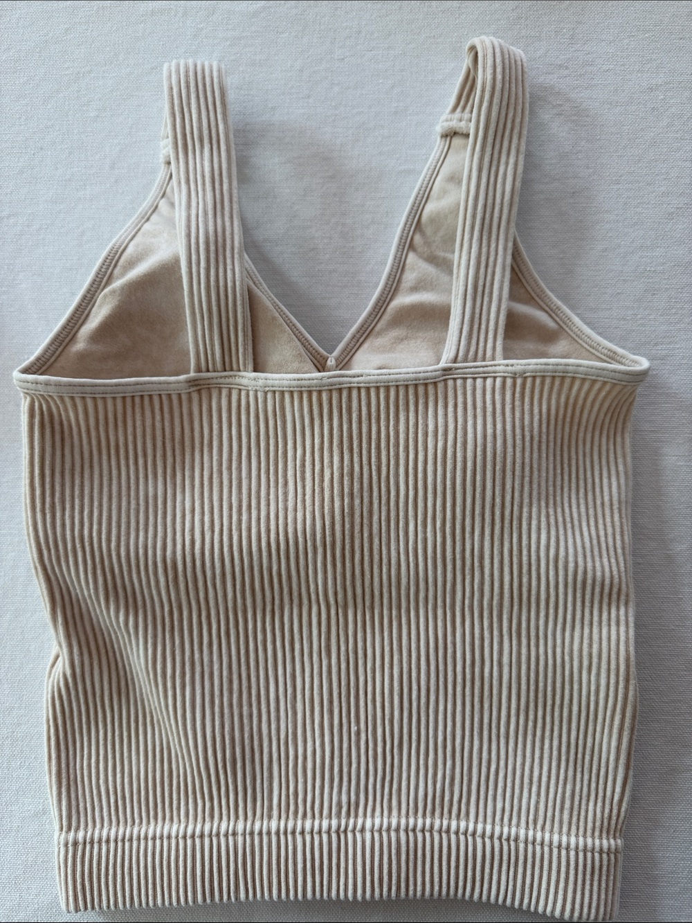 Zenana White Ribbed V-Neck Cropped Tank - Picture 5 of 6